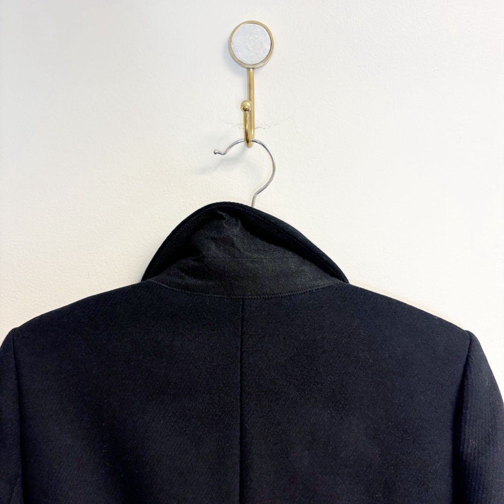 Sezane Johnson Wool Double Breasted Coat Black Size 38 - Picture 7 of 8